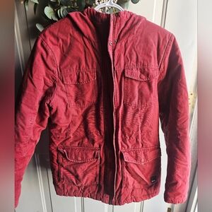 Red Canvas Bench Jacket